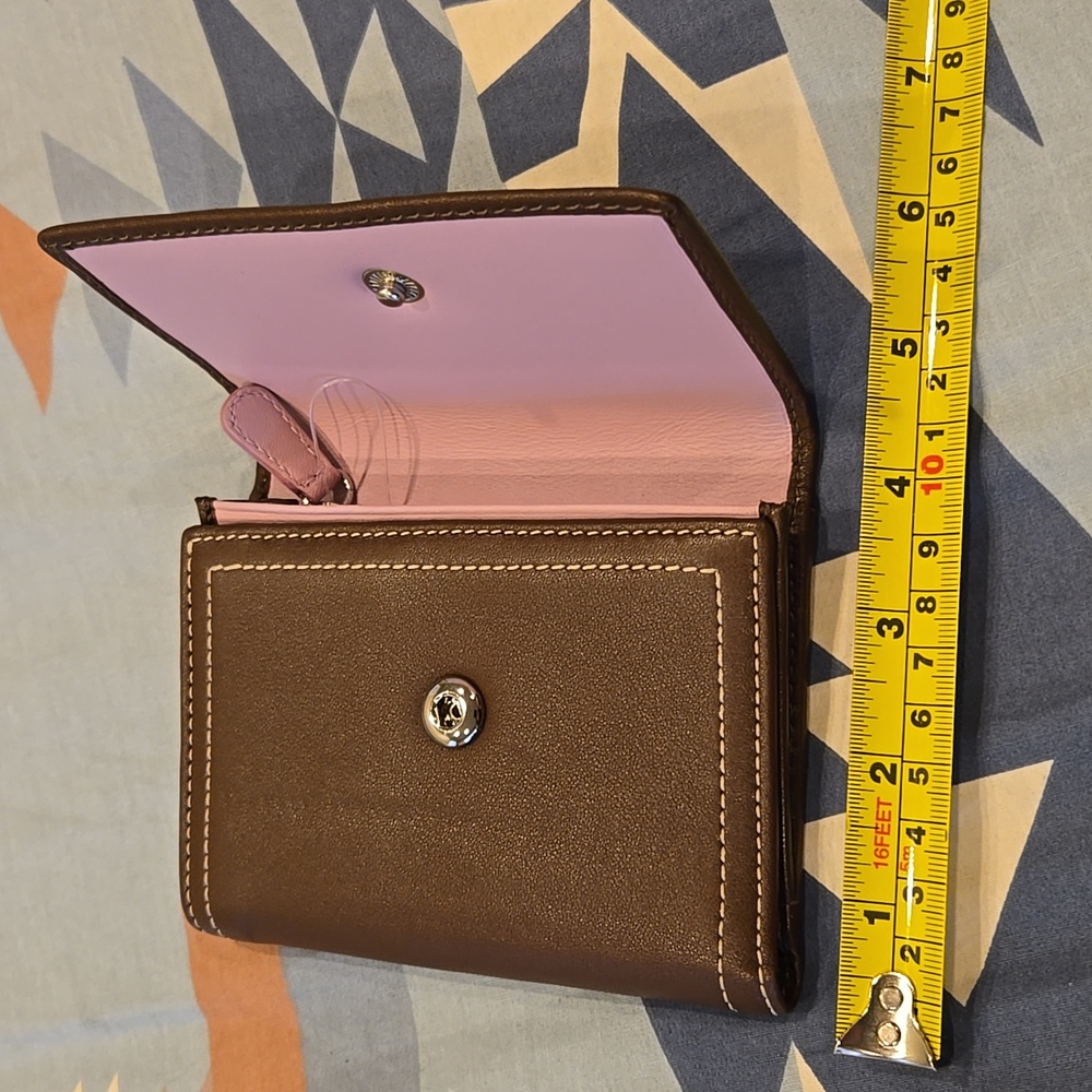 Vintage Coach Wallet Chocolate/Pink - Picture 12 of 13